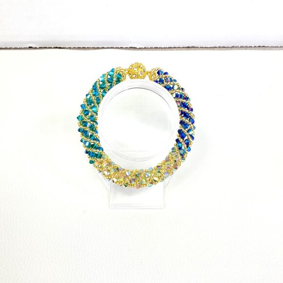 Multi Color Crystal Bracelet Beaded Bracelet - Picture 3 of 12